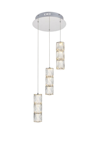 Elegant Lighting - 3500D3RC - LED Pendant - Polaris - Chrome