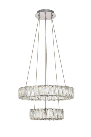 Elegant Lighting - 3503G18C - LED Chandelier - Monroe - Chrome