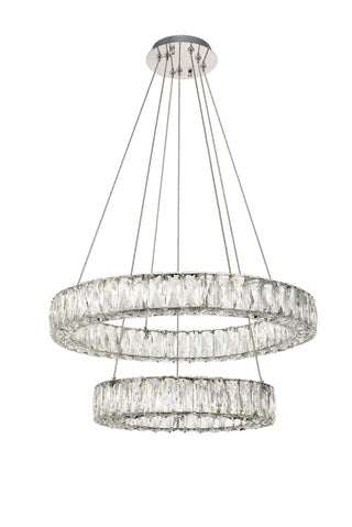 Elegant Lighting - 3503G24C - LED Chandelier - Monroe - Chrome