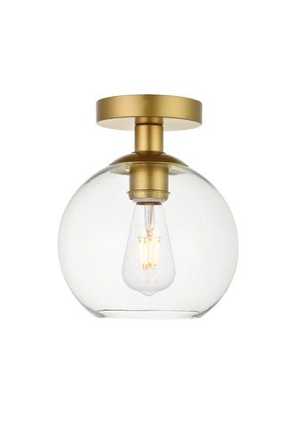 Elegant Lighting - LD2204BR - One Light Flush Mount - BAXTER - Brass and Clear