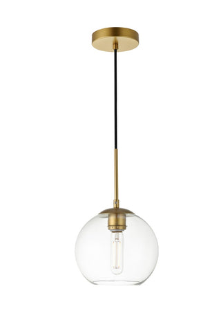 Elegant Lighting - LD2206BR - One Light Pendant - BAXTER - Brass and Clear