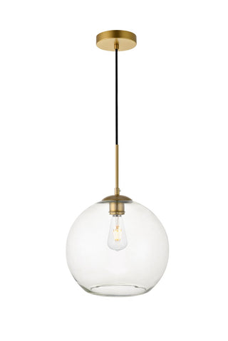 Elegant Lighting - LD2224BR - One Light Pendant - BAXTER - Brass and Clear