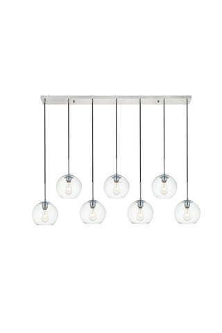 Elegant Lighting - LD2230C - Seven Light Pendant - BAXTER - Chrome and Clear
