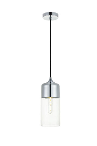 Elegant Lighting - LD2240C - One Light Pendant - ASHWELL - Chrome and Clear