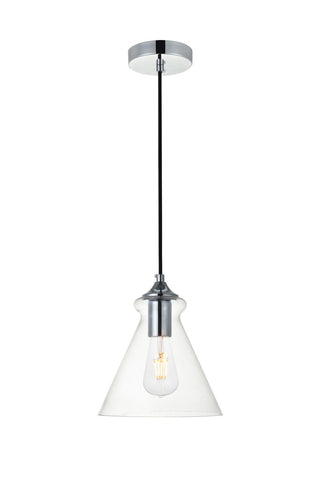 Elegant Lighting - LD2244C - One Light Pendant - DESTRY - Chrome and Clear