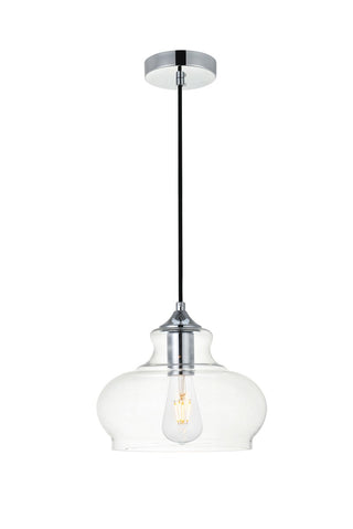 Elegant Lighting - LD2246C - One Light Pendant - DESTRY - Chrome and Clear