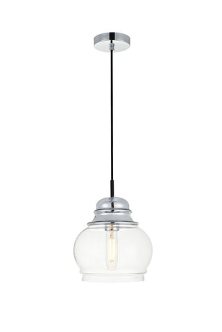 Elegant Lighting - LD2252C - One Light Pendant - KENNA - Chrome and Clear
