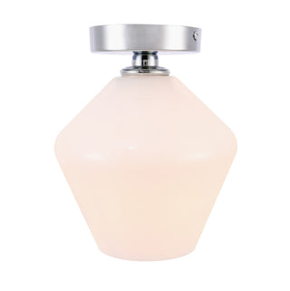 Elegant Lighting - LD2255C - One Light Flush Mount - Gene - Chrome and Frosted white glass
