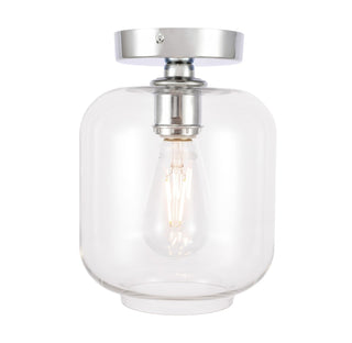 Elegant Lighting - LD2270C - One Light Flush Mount - Collier - Chrome and Clear glass