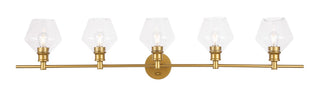 Elegant Lighting - LD2324BR - Five Light Wall Sconce - Gene - Brass and Clear glass