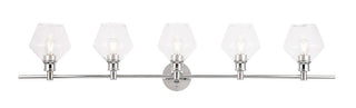 Elegant Lighting - LD2324C - Five Light Wall Sconce - Gene - Chrome and Clear glass