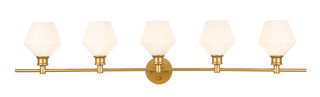 Elegant Lighting - LD2325BR - Five Light Wall Sconce - Gene - Brass and Frosted white glass