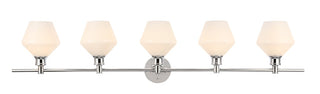 Elegant Lighting - LD2325C - Five Light Wall Sconce - Gene - Chrome and Frosted white glass