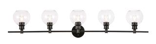 Elegant Lighting - LD2326BK - Five Light Wall Sconce - Collier - Black and Clear glass