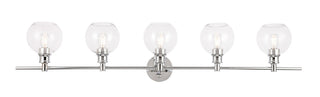 Elegant Lighting - LD2326C - Five Light Wall Sconce - Collier - Chrome and Clear glass