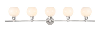 Elegant Lighting - LD2327C - Five Light Wall Sconce - Collier - Chrome and Frosted white glass