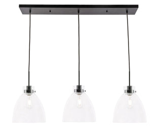 Elegant Lighting - LD5030D42BK - Three Light Pendant - Frey - Black and Clear glass