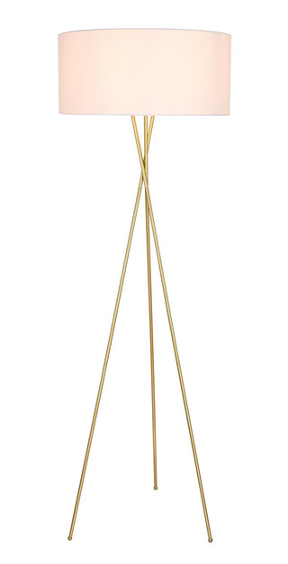 Elegant Lighting - LD6191BR - One Light Floor Lamp - Cason - Brass and White shade