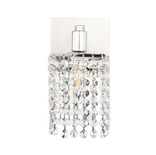 Elegant Lighting - LD7007C - One Light Wall Sconce - Phineas - Chrome and Clear Crystals