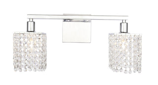 Elegant Lighting - LD7009C - Two Light Wall Sconce - Phineas - Chrome and Clear Crystals