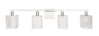 Elegant Lighting - LD7013C - Four Light Wall Sconce - Phineas - Chrome and Clear Crystals