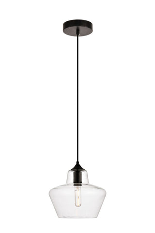 Elegant Lighting - LDPD2118 - One Light Pendant - Placido - Black and Clear