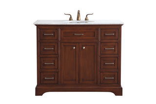 Elegant Lighting - VF15042TK - Single Bathroom Vanity Set - Americana - teak