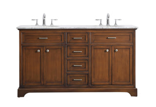 Elegant Lighting - VF15060DTK - Double Bathroom Vanity Set - Americana - Teak