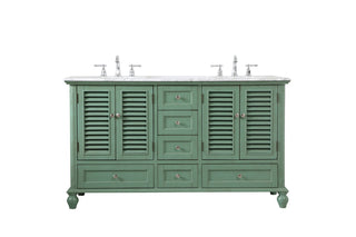Elegant Lighting - VF30560DVM - Double Bathroom Vanity - Rhodes - vintage mint