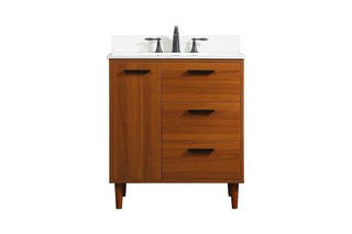 Elegant Lighting - VF47030MTK-BS - Vanity Sink Set - Baldwin - Teak