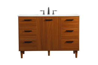 Elegant Lighting - VF47048MTK - Vanity Sink Set - Baldwin - Teak