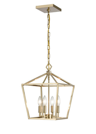 Millennium - 3234-MG - Four Light Pendant - Corona - Modern Gold