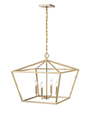 Millennium - 3294-MG - Four Light Pendant - Corona - Modern Gold
