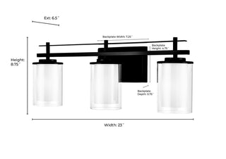 Millennium - 5503-BN - Three Light Wall Sconce - Huderson - Brushed Nickel