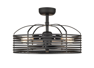 Millennium - 8223-MB - Three Light Fandelier - Matte Black