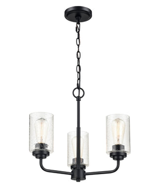 Millennium - 9603-MB - Three Light Chandelier - Moven - Matte Black