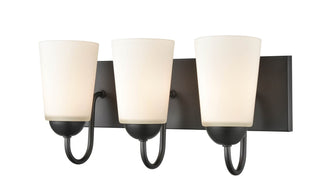 Millennium - 9813-MB - Three Light Vanity - Ivey Lake - Matte Black