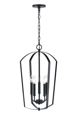 Millennium - 9825-MB - Five Light Chandelier - Ivey Lake - Matte Black