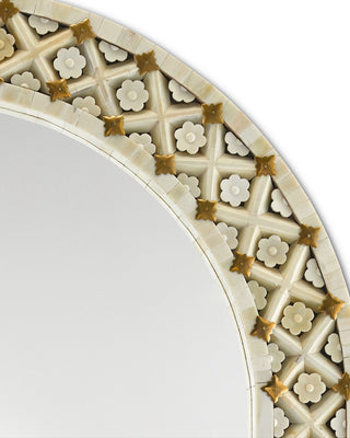 Ellaria Mirror in Natural/Brass