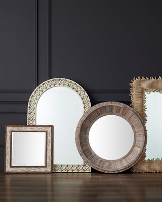 Ellaria Mirror in Natural/Brass
