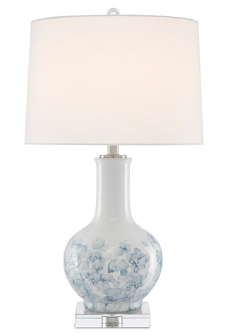 Currey and Company - 6000-0581 - One Light Table Lamp - Myrtle - White/Blue/Clear