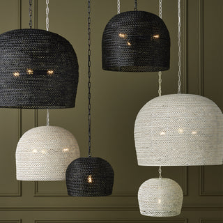 Piero Three Light Chandelier in White