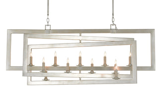 Currey and Company - 9000-0634 - 11 Light Chandelier - Middleton - Contemporary Silver Leaf