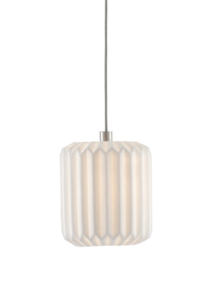 Currey and Company - 9000-0709 - One Light Pendant - Dove - White/Silver