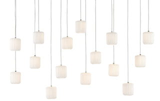 Currey and Company - 9000-0713 - 15 Light Pendant - Dove - White/Silver