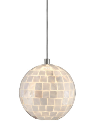 Currey and Company - 9000-0716 - One Light Pendant - Finhorn - Natural/Silver