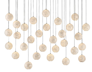 Currey and Company - 9000-0721 - 30 Light Pendant - Finhorn - Natural/Silver