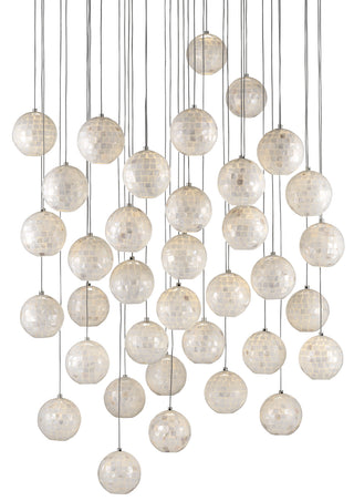 Currey and Company - 9000-0722 - 36 Light Pendant - Finhorn - Natural/Silver