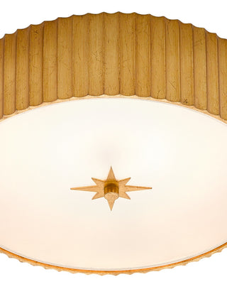 Caravel LED Flush Mount in Gold Leaf/White