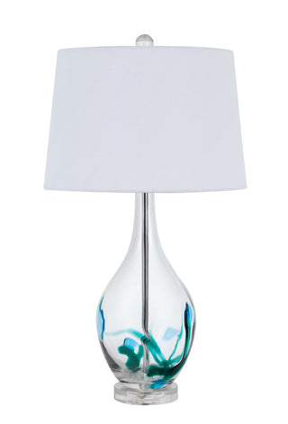 Cal Lighting - BO-2996TB - One Light Table Lamp - Harlan - Clear / Turquoise